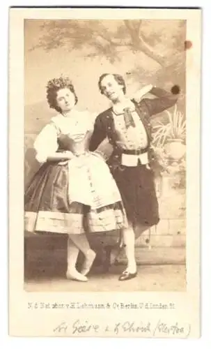 Fotografie H. Lehmann & Co., Berlin, Ballerina und Ballerino Frl. Giese und H. Ehrich im Stück  Electra , Ballett