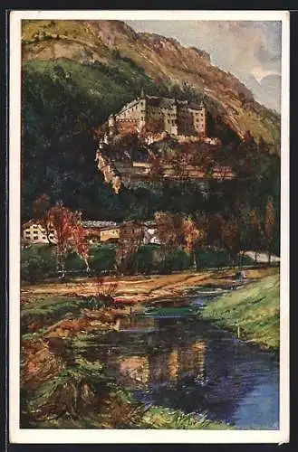 Künstler-AK Schwaz, Ansicht vom Schloss Tratzberg