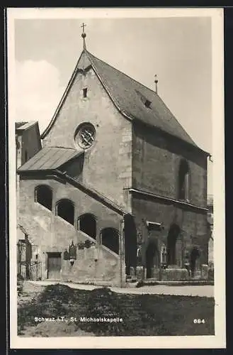 AK Schwaz i. T., Blick auf die Michaelskapelle