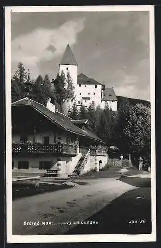 AK Mauterndorf im Lungau, Wegpartie mit Blick zum Schloss