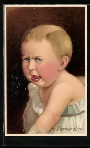 AK Wütendes Kleinkind mit blauen Augen