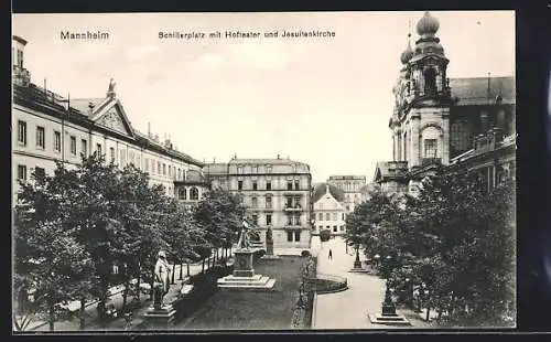 AK Mannheim, Schillertheater und Jesuitenkirche