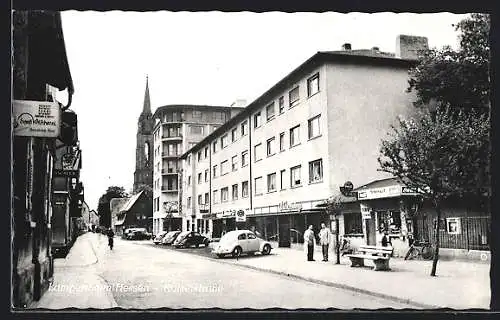 AK Lampertheim / Hessen, Strassenpartie mit Geschäften
