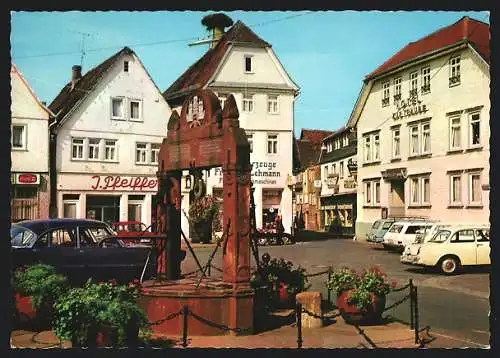 AK Nidda /Hessen, Marktplatz mit Hotel zur Traube