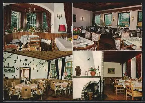 AK Mespelbrunn /Spessart, Schloss-Gaststätte Mespelbrunn, Cafe und Pension