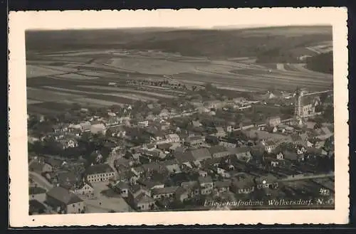 AK Wolkersdorf, Ortsansicht, Fliegeraufnahme