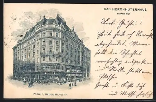 AK Wien, Das Herrnhuterhaus, Neuer Markt 17