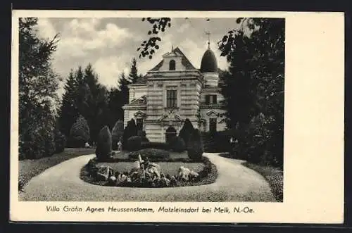 AK Matzleinsdorf bei Melk, Die Villa Gräfin Agnes Heussenstamm