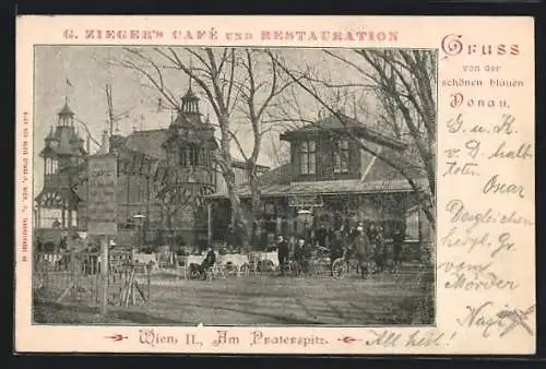 AK Wien, Cafe und Restauration Wiener Prater, Am Praterspitz