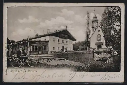 AK Judenstein, Der Gasthof und die Kirche