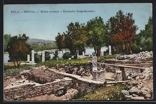 AK Brioni, Ruine romane-Römische Ausgrabungen