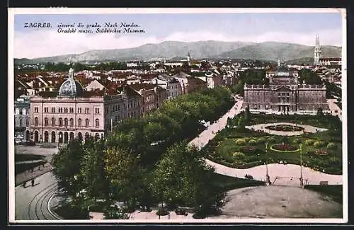 AK Zagreb, Städtisches Museum nach Norden