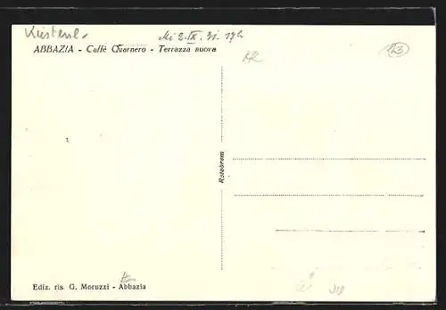 AK Abbazia, Caife Quarnero, Terrazza nuova