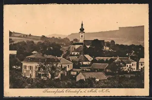 AK Oberndorf a. d. Melk, Ortsansicht mit der Kirche