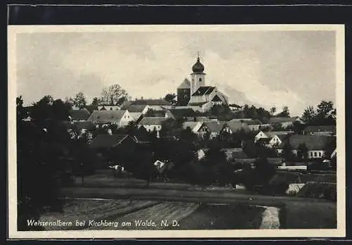 AK Kirchberg am Walde, Weissenalbern mit Kirche