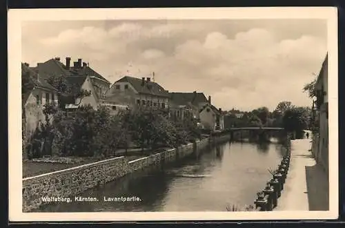 AK Wolfsberg /Kärnten, Blick über die Lavant