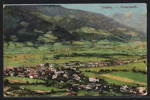 AK Trieben /Steiermark, Teilansicht mit Bergen