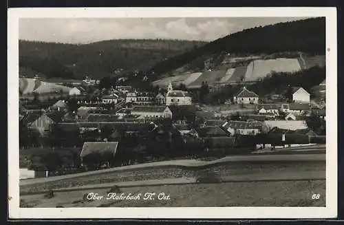 AK Ober-Rohrbach /N.-Öst., Teilansicht mit Kirche