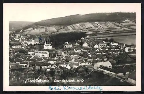 AK Ober-Rohrbach, Ortsansicht, Fliegeraufnahme