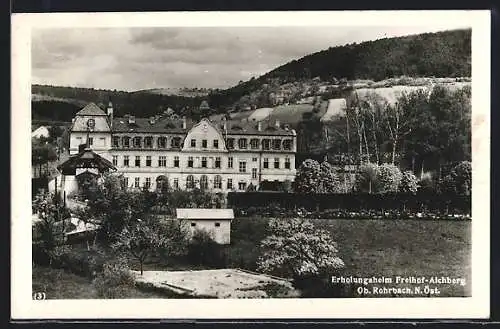 AK Ober Rohrbach, Blick zum Erholungsheim Freihof-Aichberg
