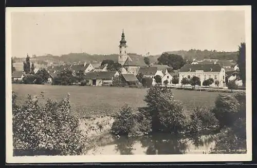 AK Gnas, Totalansicht mit Kirche