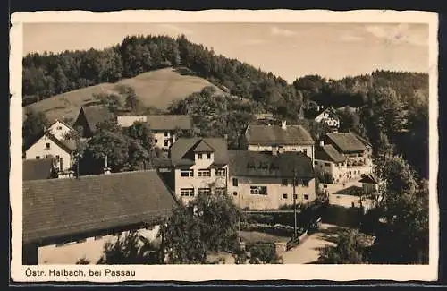 AK Haibach bei Passau, Ortspartie mit Strasse
