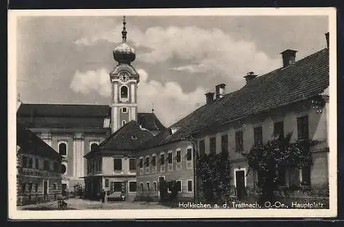 AK Hofkirchen a. d. Trattnach, Hauptplatz mit Kirche