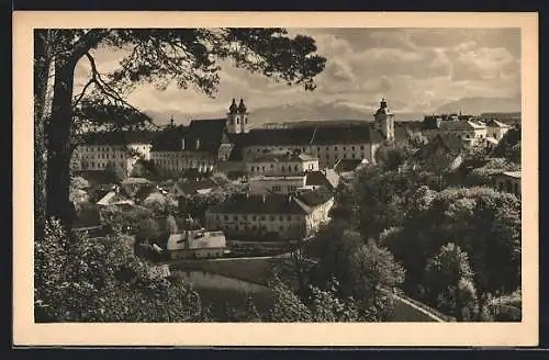 AK Lambach, Rückseite des Benediktinerstiftes