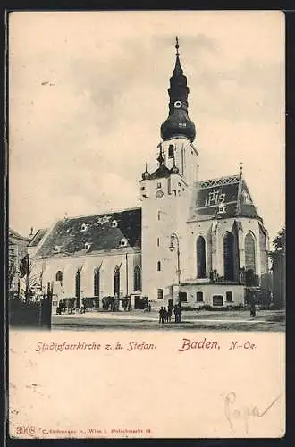 AK Baden, Stadtpfarrkirche z. h. Stefan