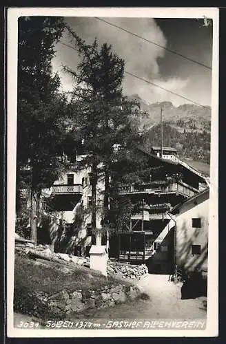 AK Sölden, Gasthof Alpenverein, Ortspartie