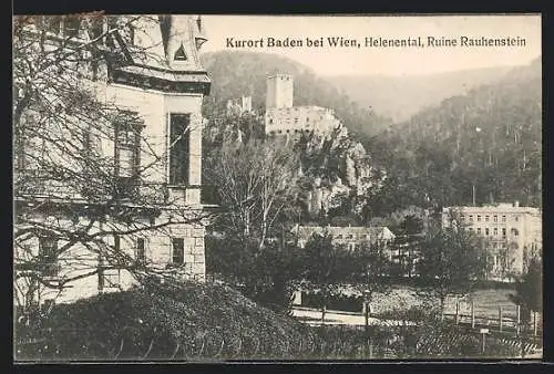 AK Baden bei Wien, Helenental, Ruine Rauhenstein