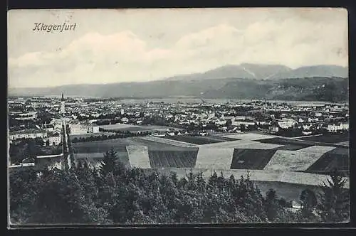 AK Klagenfurt, Teilansicht mit Strassenpartie