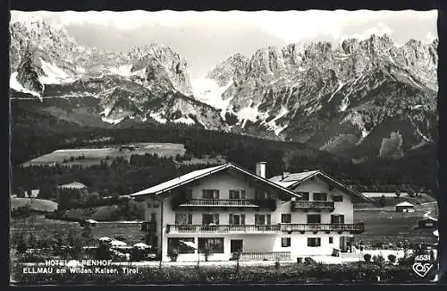 AK Ellmau am Wilden Kaiser in Tirol, am Hotel Alpenhof