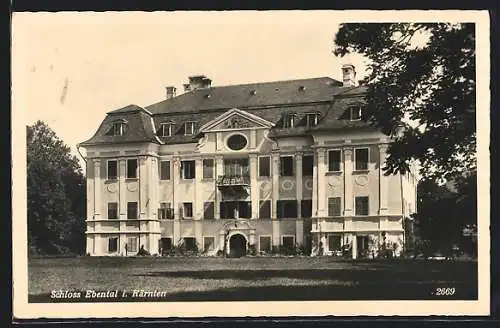 AK Ebenthal in Kärnten, Schloss, Parkseite