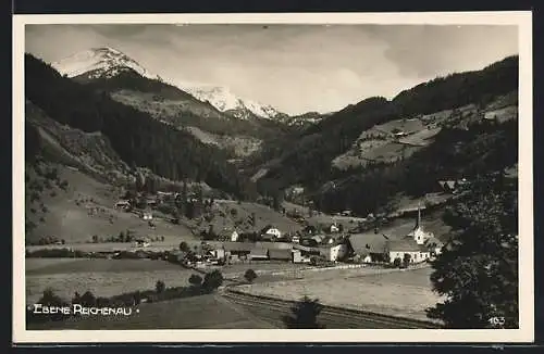AK Reichenau, Panorama mit Kirche