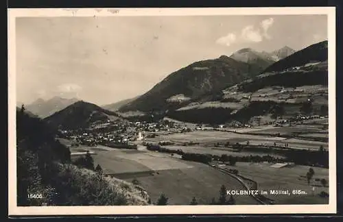 AK Kolbnitz im Mölltal, Teilansicht mit Bergen