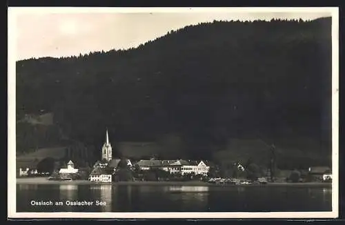AK Ossiach am Ossiacher See, Uferpartie mit Kirche