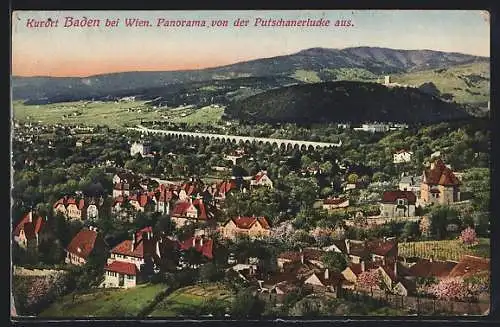 AK Baden bei Wien, Panorama von der Putschanerlucke aus