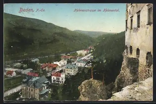 AK Baden, Helenenstrasse im Helenental