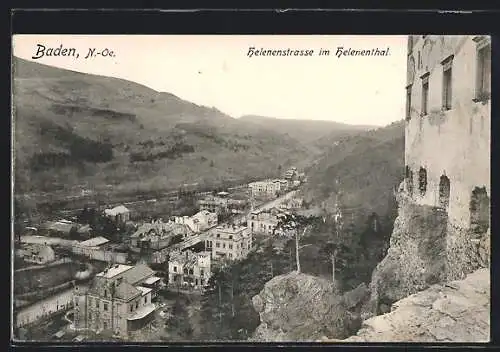 AK Baden, Helenenstrasse im Helenental