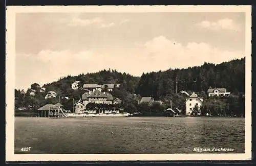 AK Egg am Faakersee, Teilansicht mit Strandhotel Aschgan