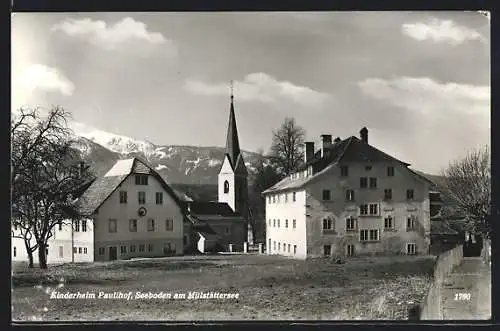 AK Seeboden am Millstättersee, Kinderheim Paulihof und Kirche