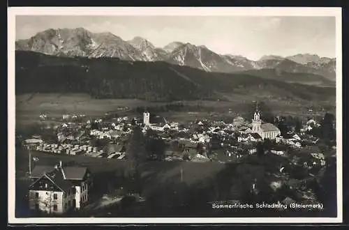 AK Schladming /Steiermark, Teilansicht mit Kirche