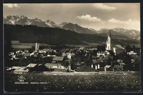 AK Schladming, Teilansicht mit Kirche