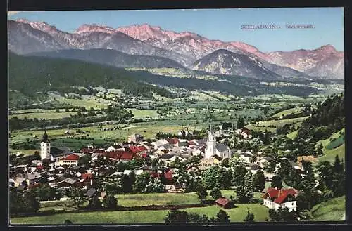 AK Schladming /Steiermark, Teilansicht mit Kirche