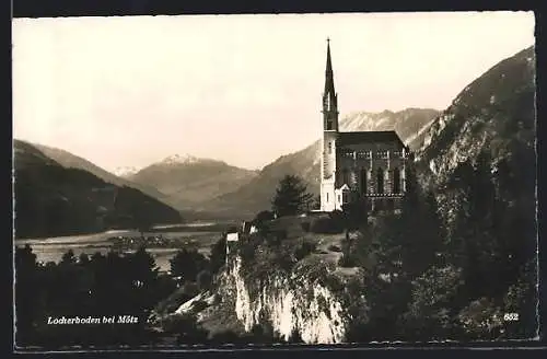 AK Mötz, Locherboden, Kirche und Blick zum Ort