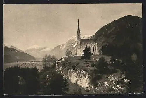 AK Mötz, Locherboden, Kirche und Ortsansicht