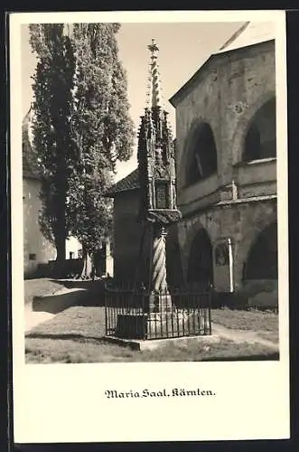 AK Maria Saal, Kirche mit Denkmal