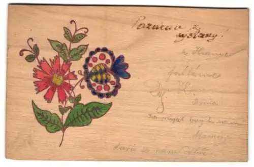 Holz-AK Ein kleiner Strauch mit fantastischen Blüten