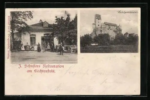 AK Liechtenstein, J. Schusters Restauration, Veste